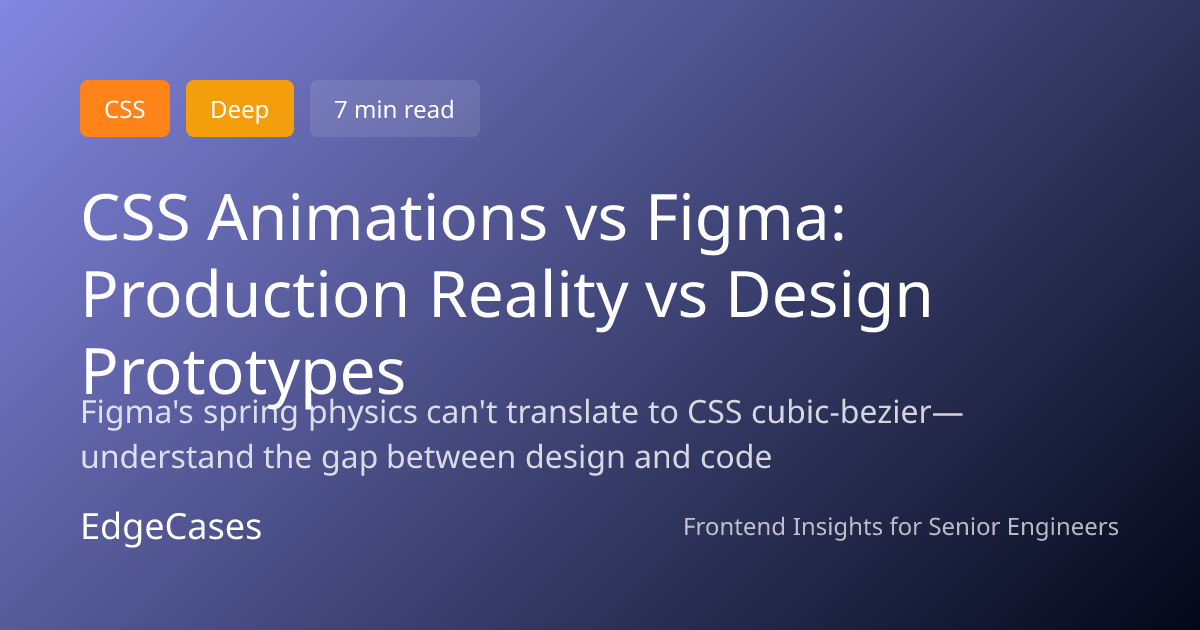 CSS Animations vs Figma: Production Reality vs Design Prototypes ...
